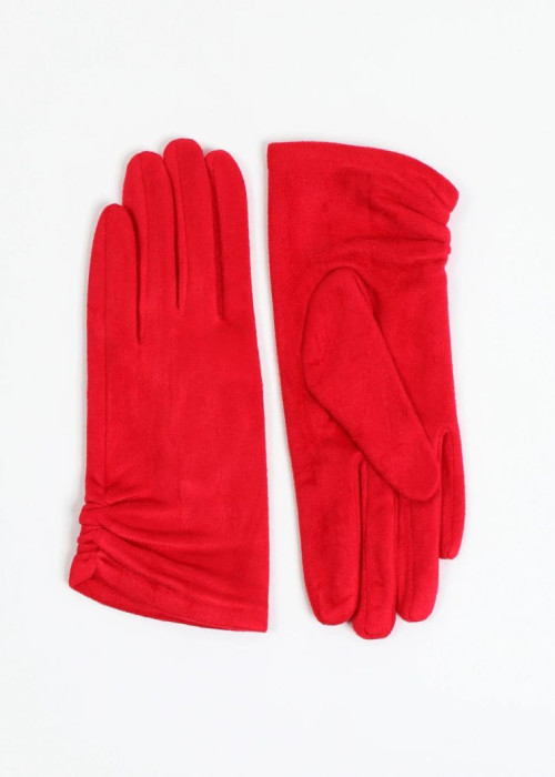 a pair of red gloves