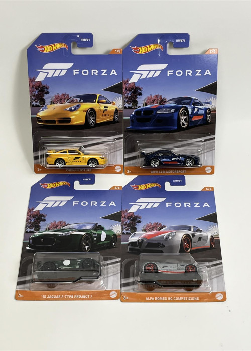 a group of toy cars in packaging