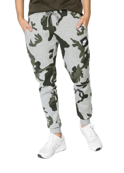 a person wearing camouflage pants