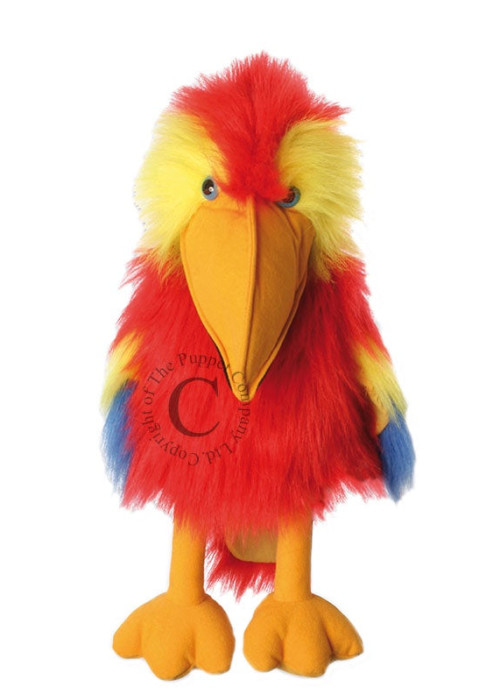 a colorful bird puppet