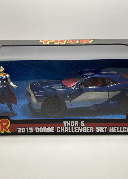 a toy car in a box