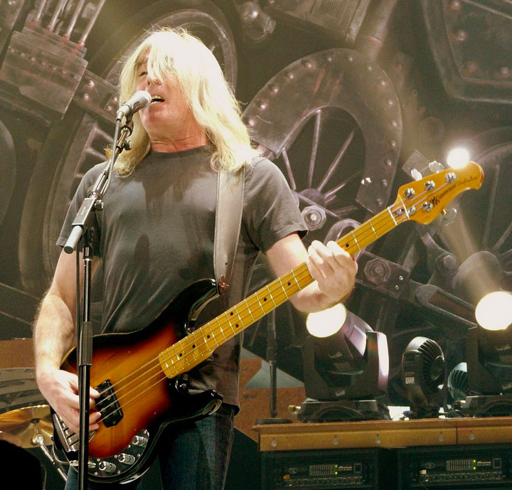 AC/DC's Cliff Williams playing a StingRay Bass