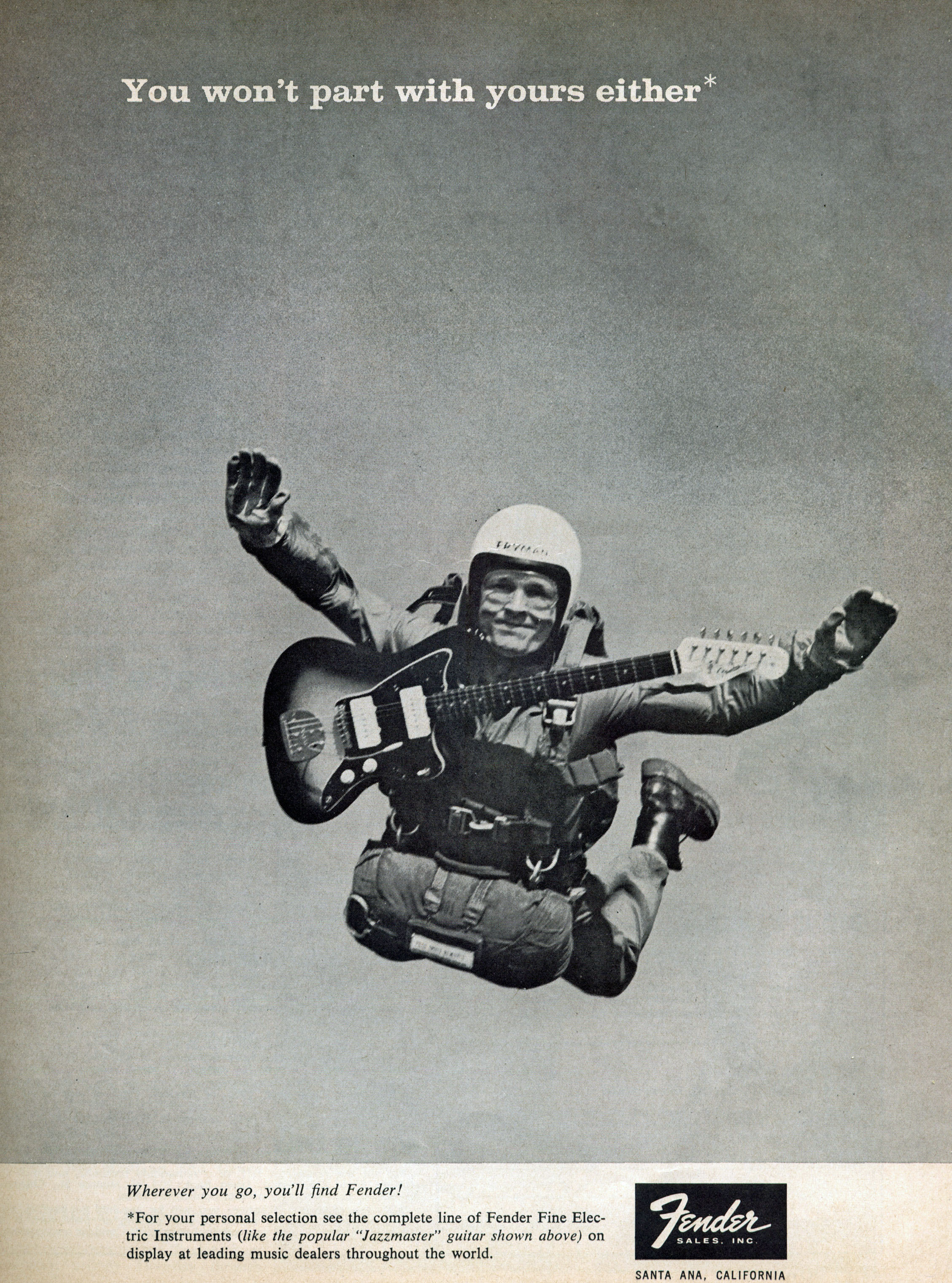 fender skydiver Jazzmaster ad.
