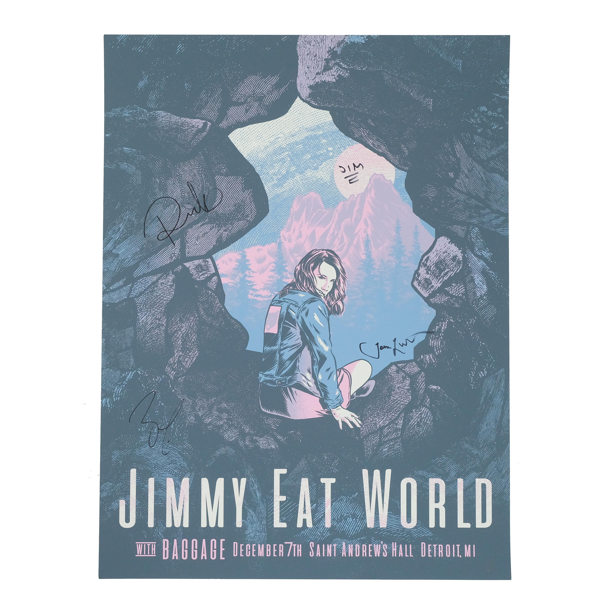 Jimmy Eat World poster signed by the band.