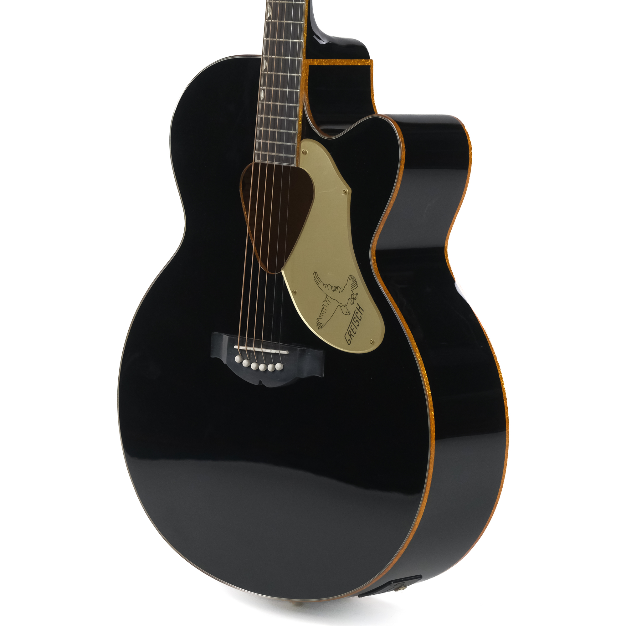 Black Gretsch Rancher Acoustic Guitar