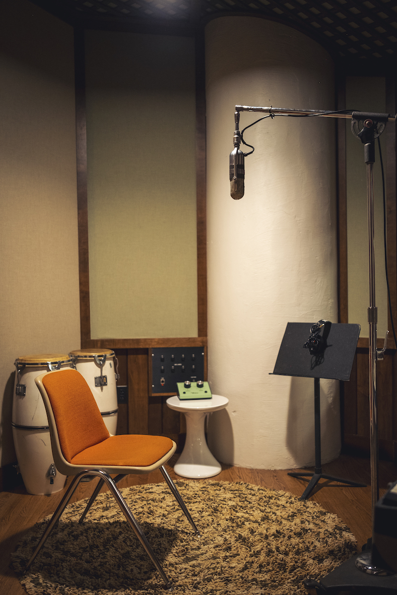 The isolated vocal booth.