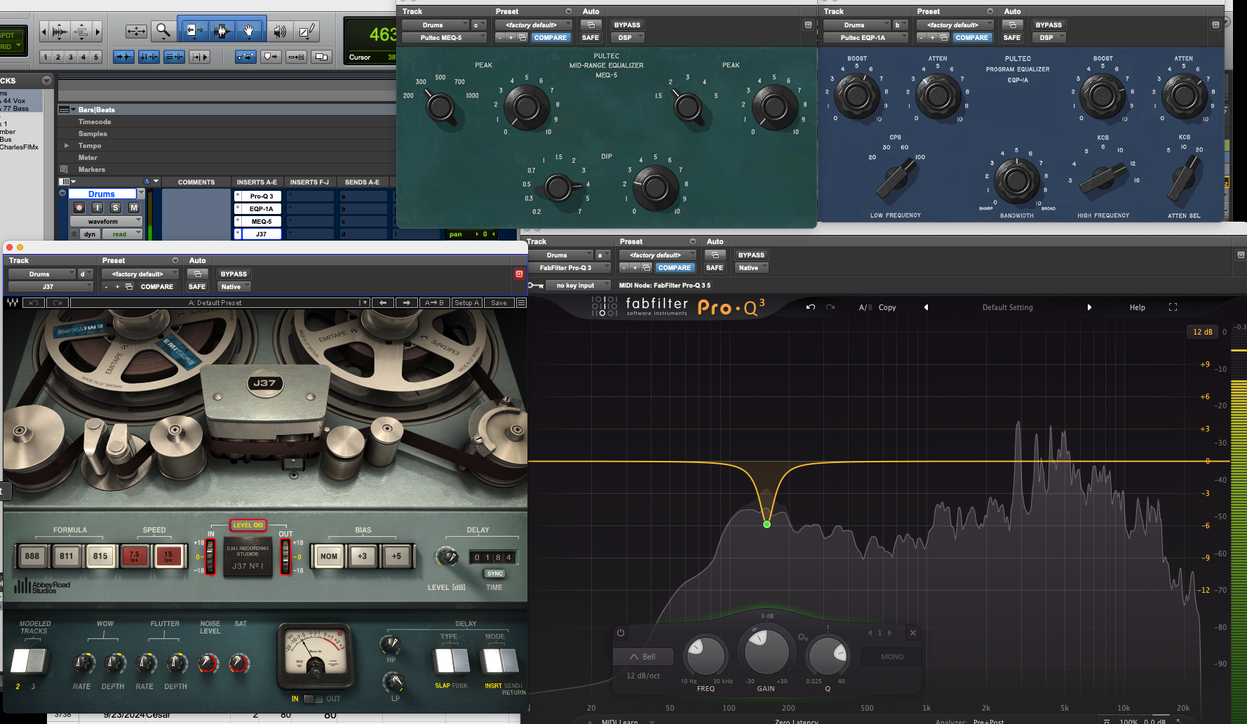 Ray Charles drum kit mic