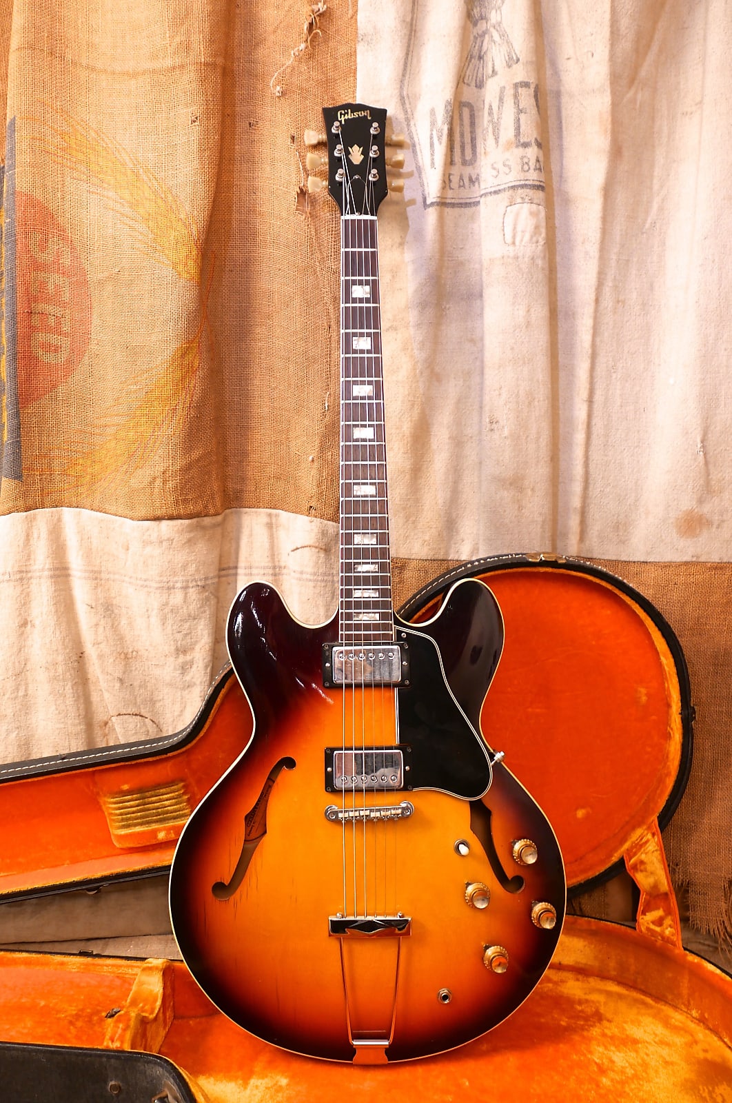 This is a1967 Gibson ES-335 formerly owned by Eric Johnson.