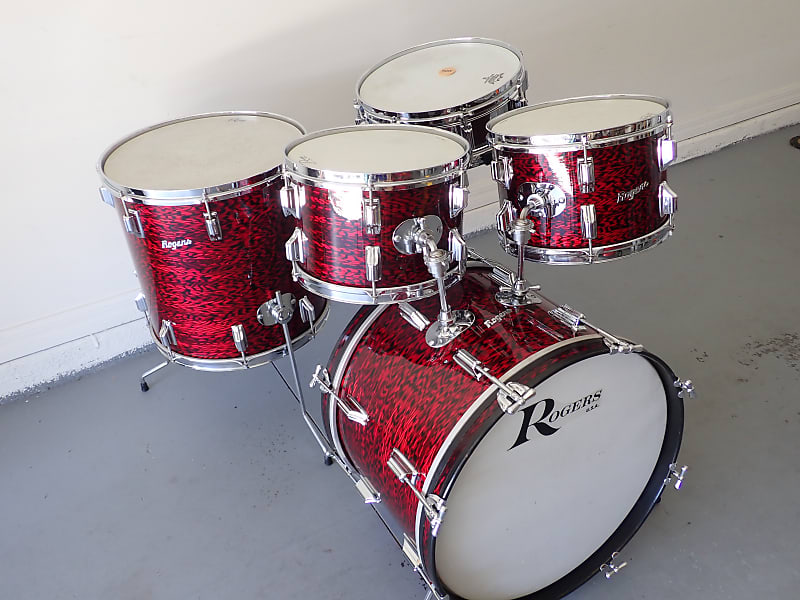 Rogers 5 pc Holiday Drum Kit 1966 Red Onyx
