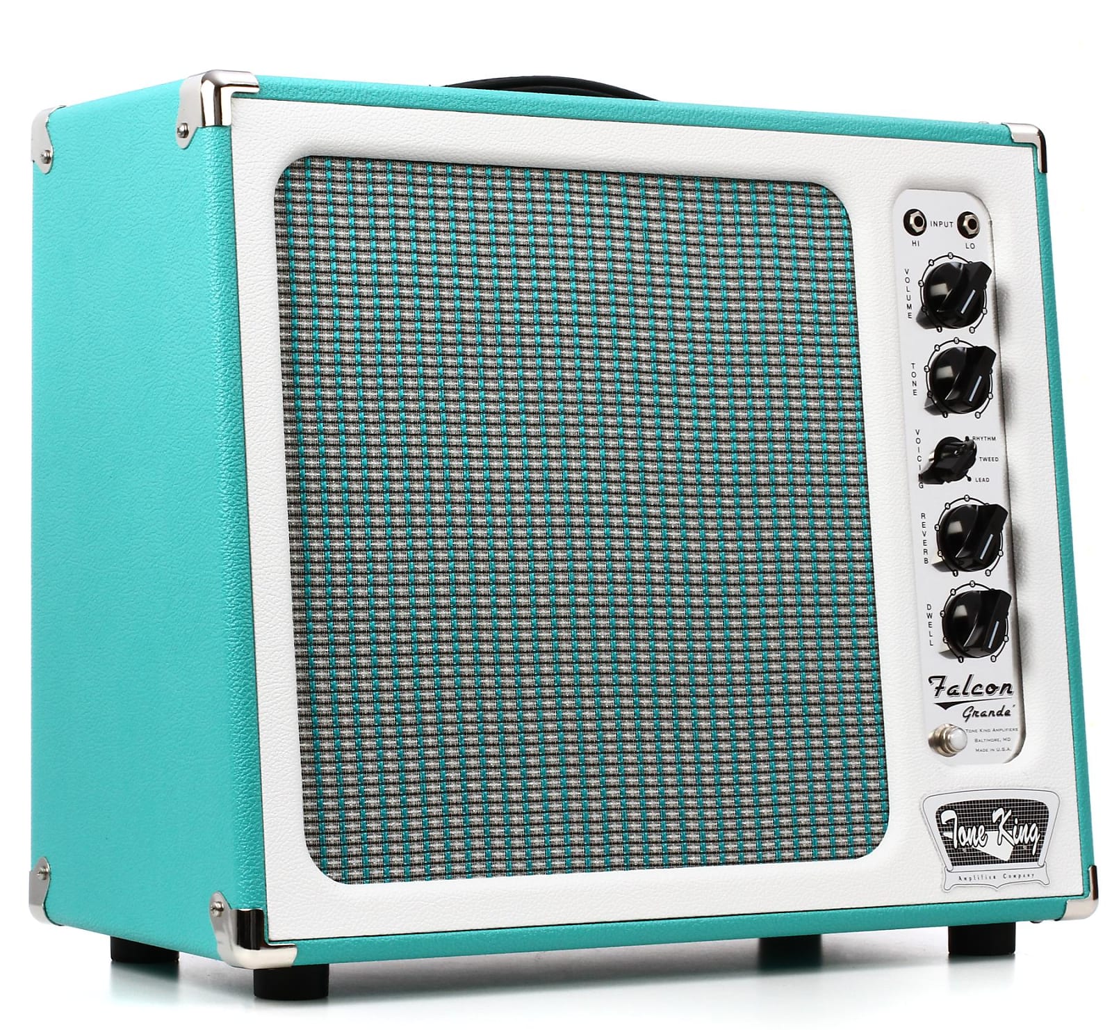 Tone King Falcon Grande with turquoise tolex