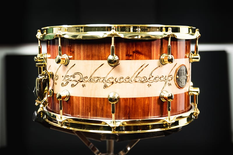 HHG Drums Lord Of The Rings Cedar/Maple Stave Snare, Ultra High Gloss