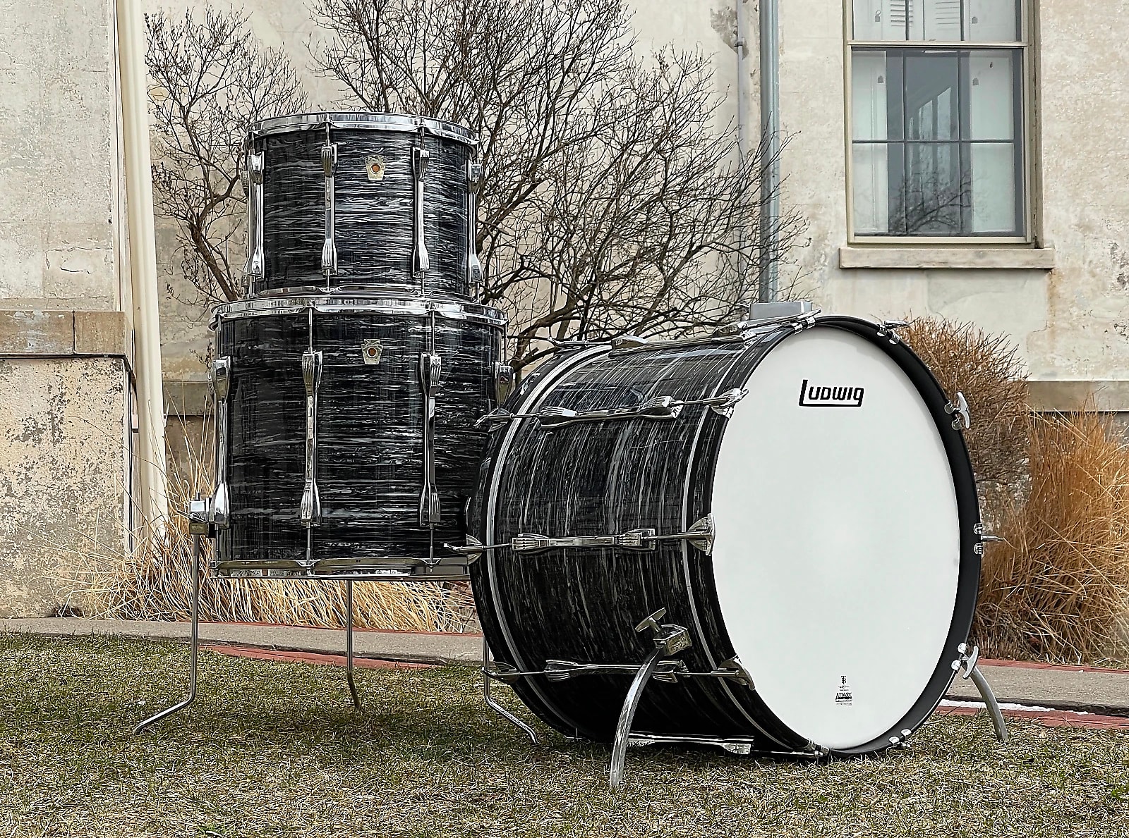 90's Ludwig Classic Maple Oyster Black Pearl 