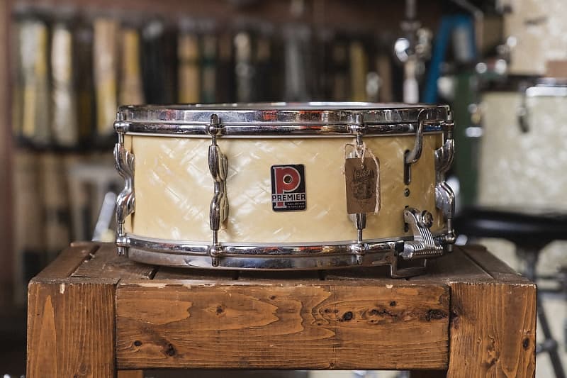 Premier 'Super-Ace' in White Marine Pearl - 5.5x14 1958