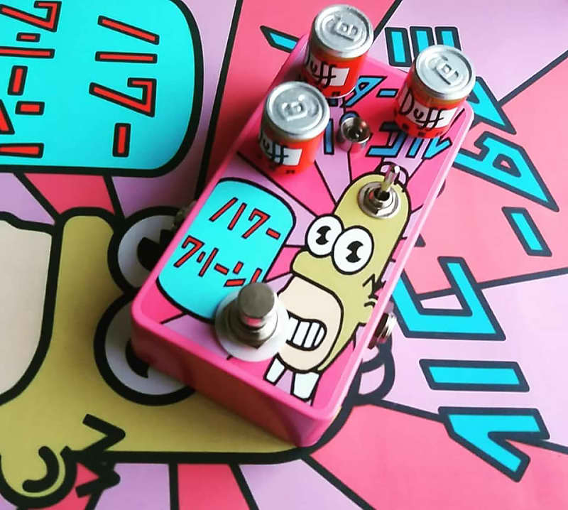 Gojira FX Mr. Sparkles Overdrive Pink (With Duff beer can knobs)