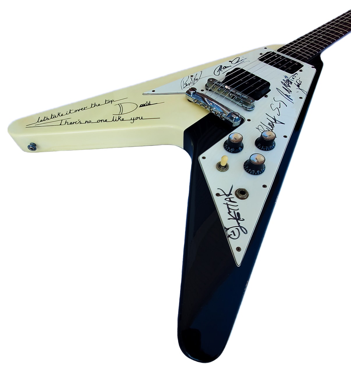 1990 Gibson Rudolph Scheckner Signature Flying V, Signed by the Scorpions