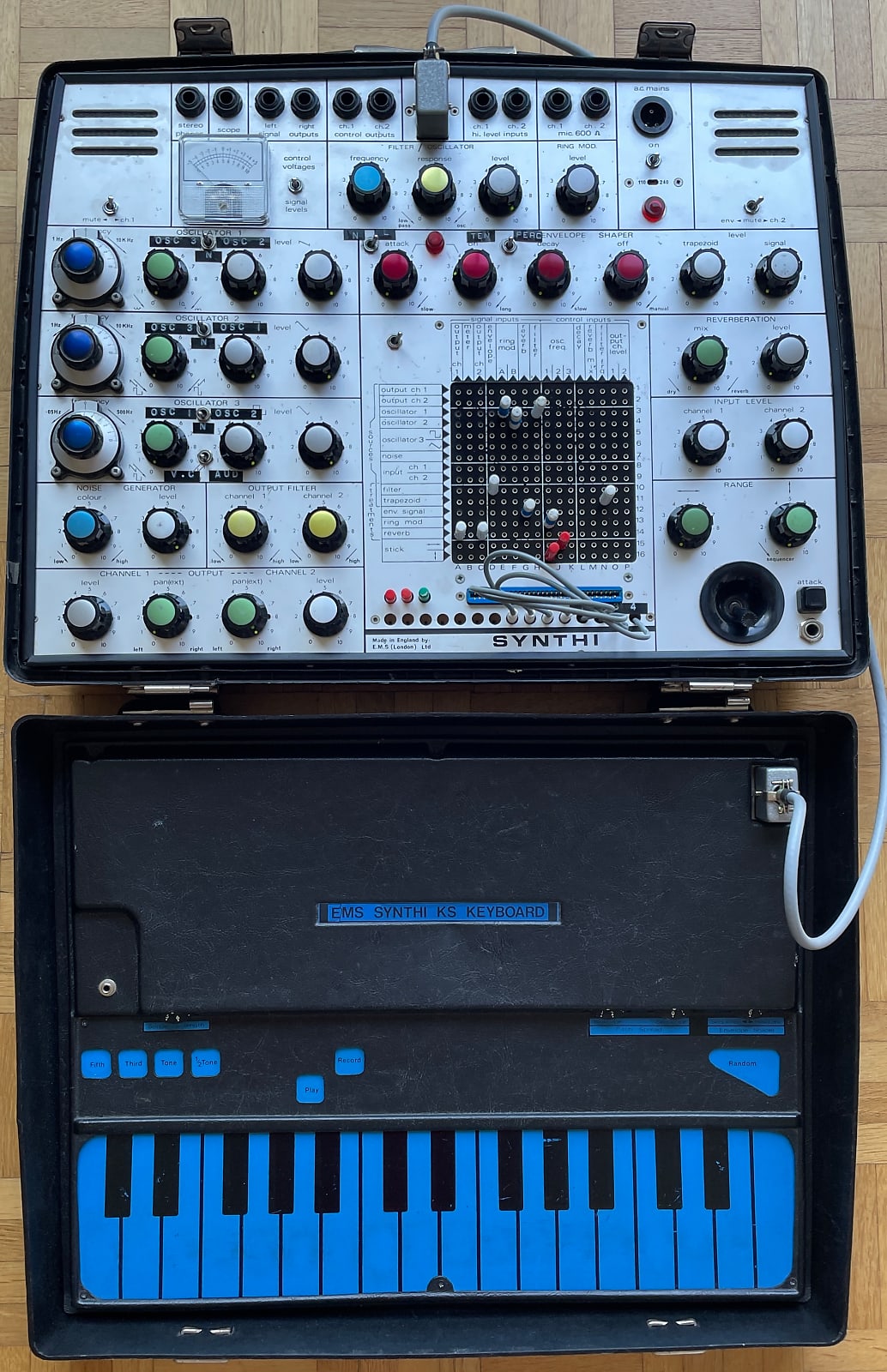 A Synthi AKS synthesizer.