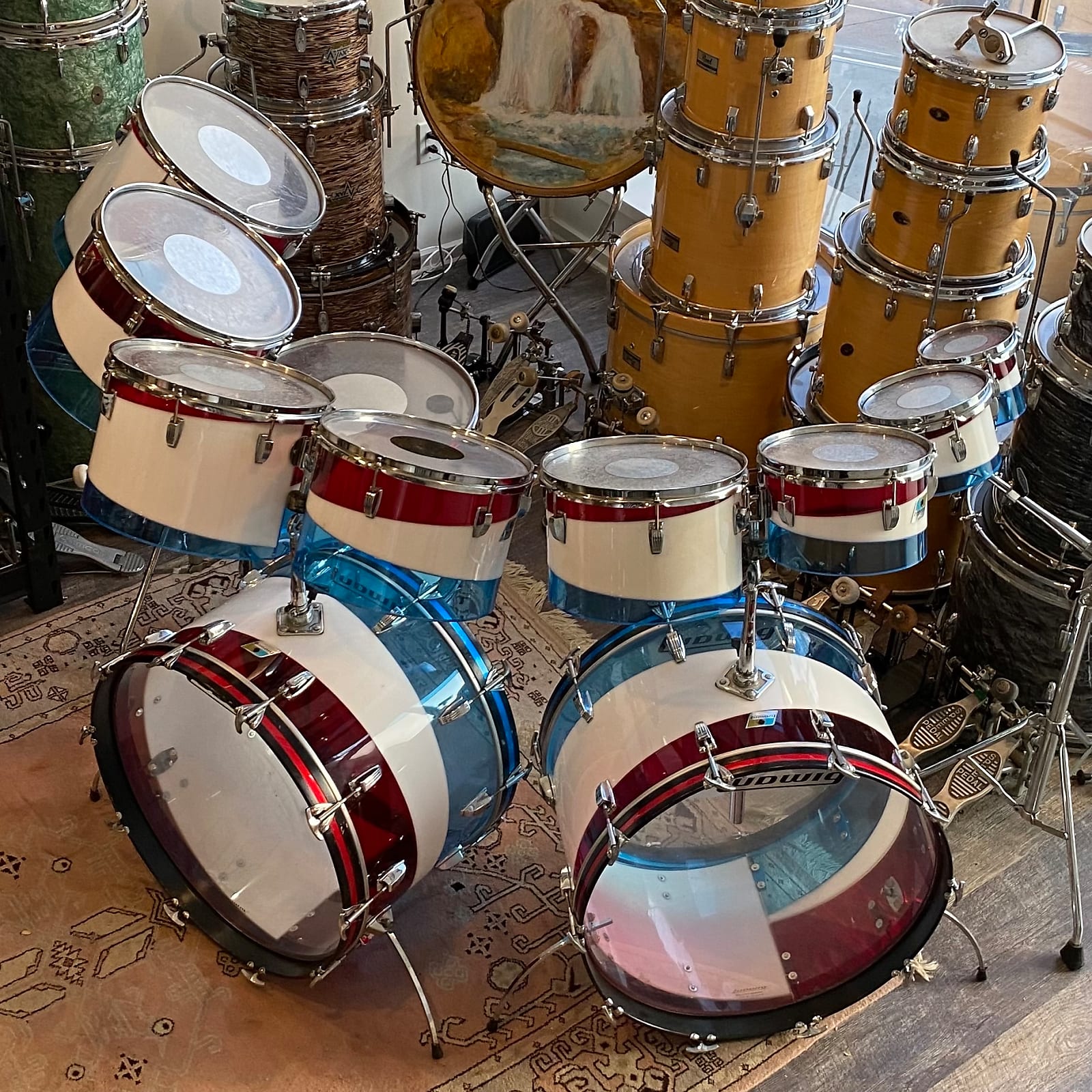 1976 Ludwig Vistalite Octaplus Kit