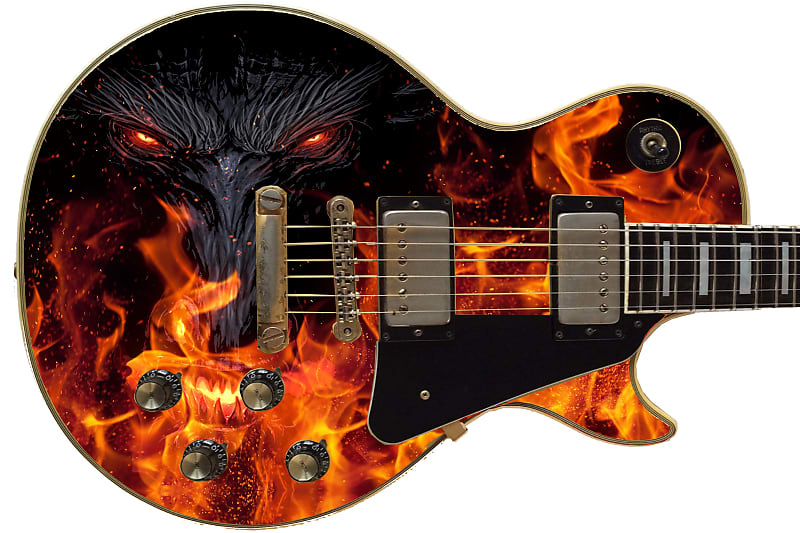 Guitar Skin Axe Wrap Re-skin Demon of the Abyss 454