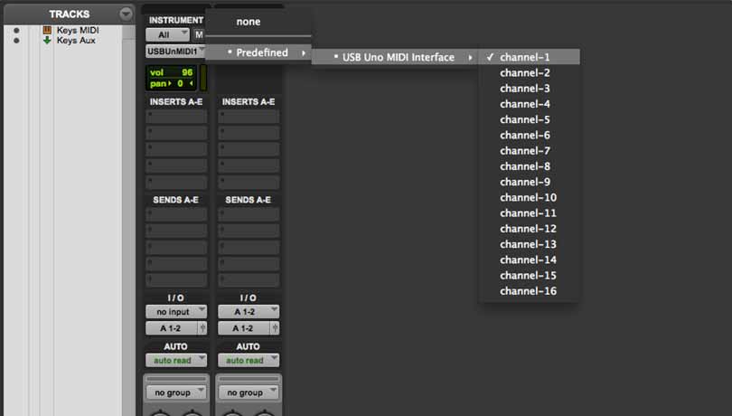 Setting MIDI Input