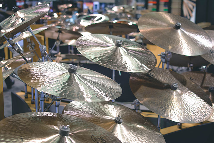 selection of Zildjian cymbals