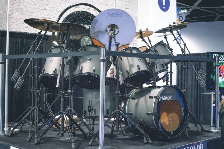 Nicko McBrain (Iron Maiden) SONOR drum kit with Paiste cymbals