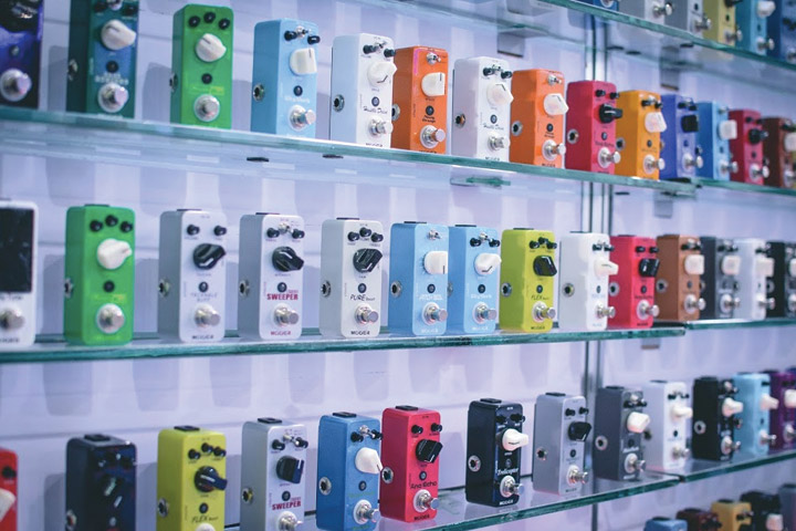 selection of Mooer pedals