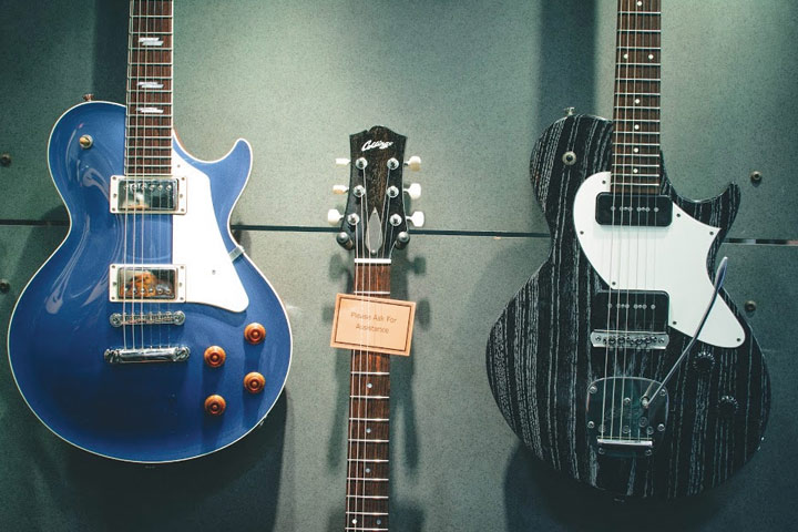 selection of Collings guitars