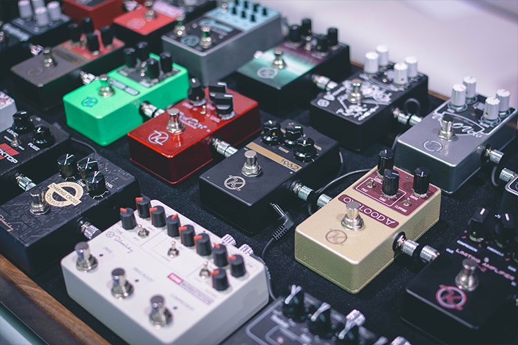 selection of Keeley pedals