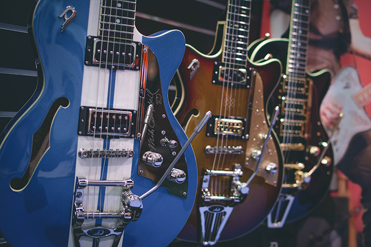 Selection of Duesenberg guitars