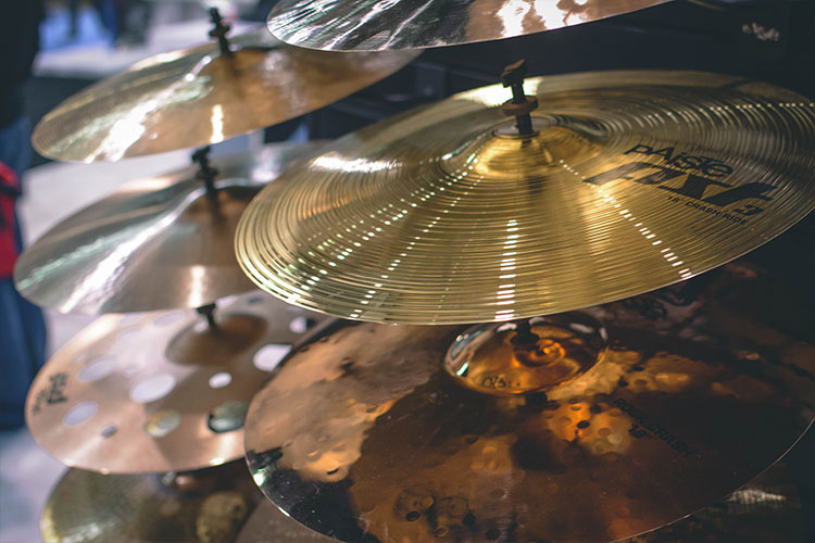 selection of Paiste cymbals