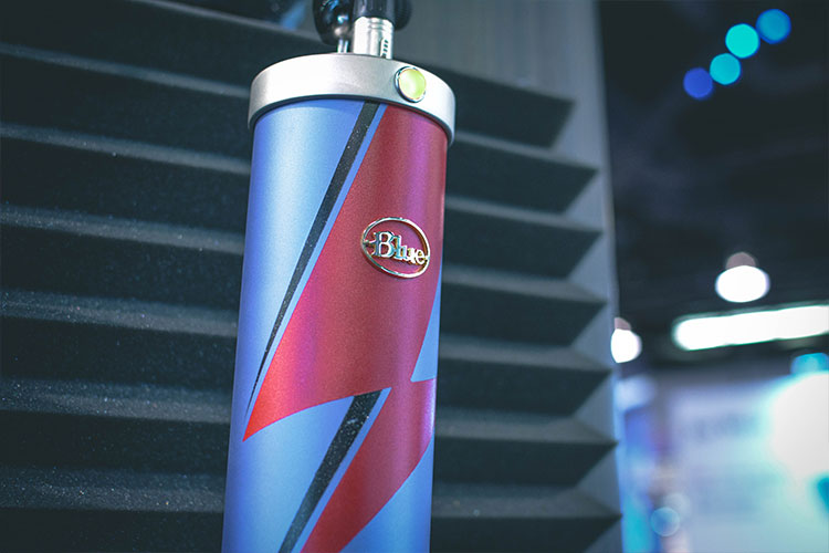 Blue Bottle David Bowie tribute microphone
