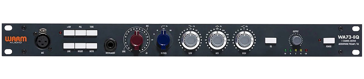 This is a Warm Audio WA73-EQ 1-Channel British Microphone Preamp / EQ.