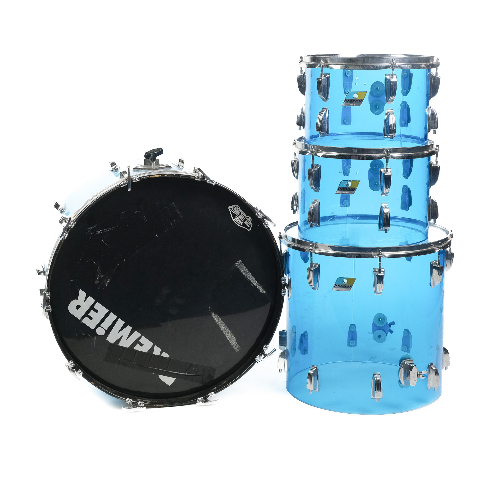 1970’s Ludwig Blue Vistalite Drum Set