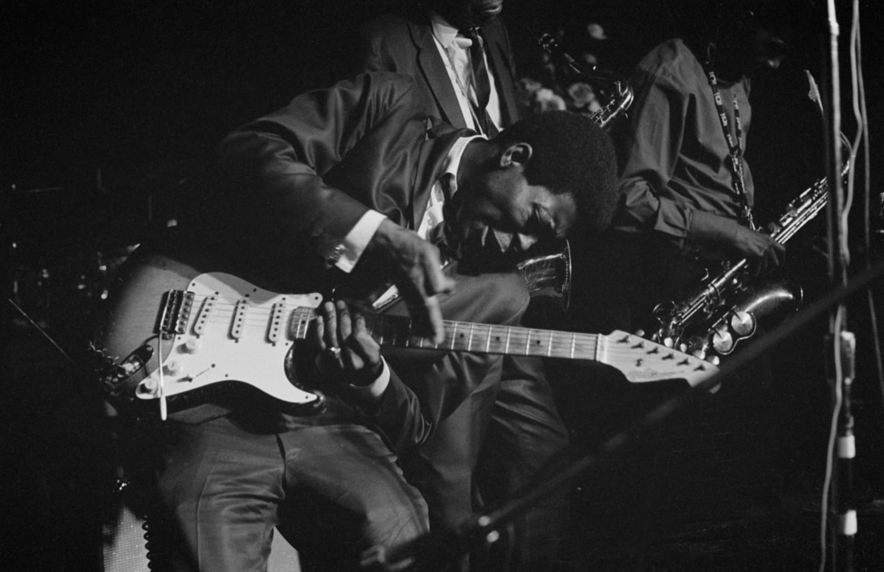 Buddy Guy in concert, 1970, with his 1957/58 Stratocaster