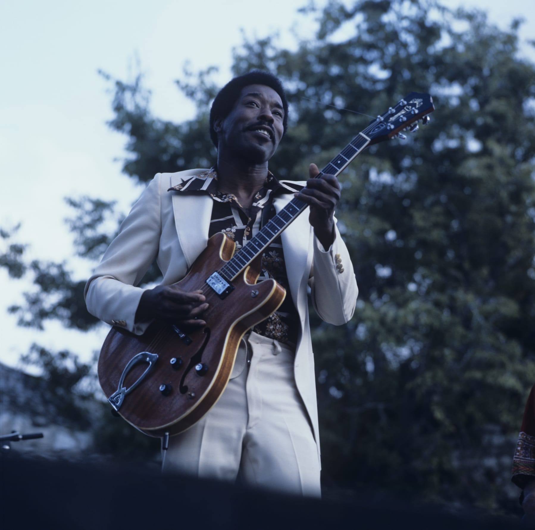 Buddy at the the 1978 Nice Jazz Festival, after his Guild endorsement