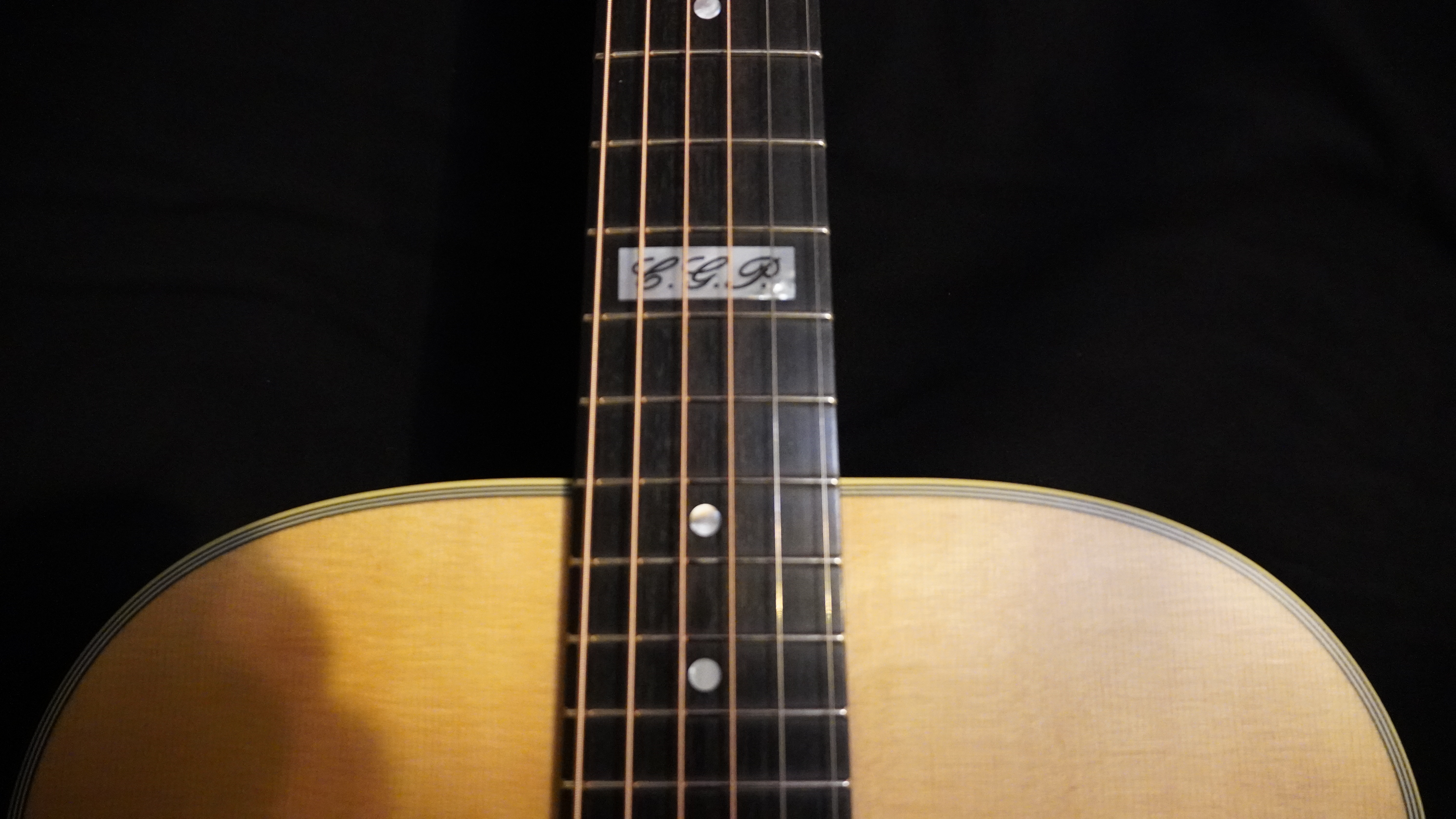 C.G.P. inlay on the Maton Tommy Emmanuel 808