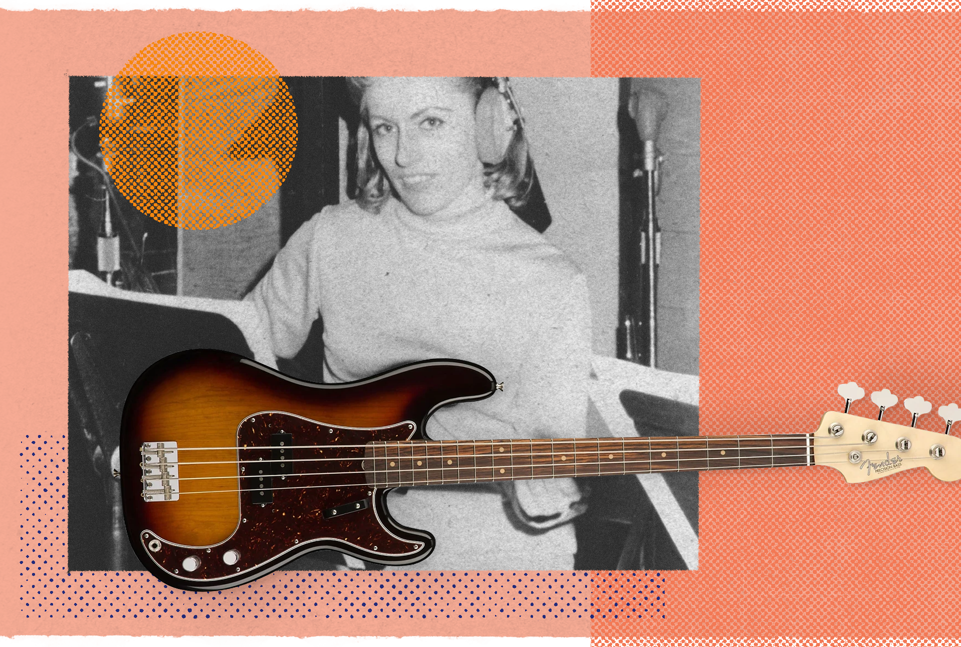 Carol Kaye with the Fender Precision Bass