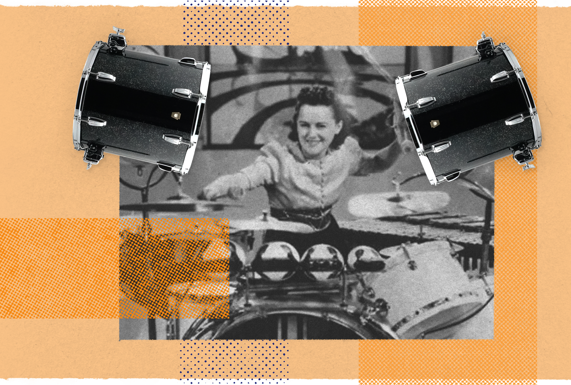 Viola Smith with the WFL/Ludwig Toms