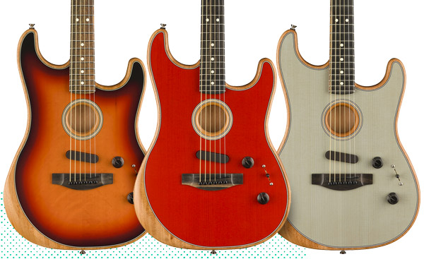 Fender Acoustasonic Stratocaster in multiple finshes
