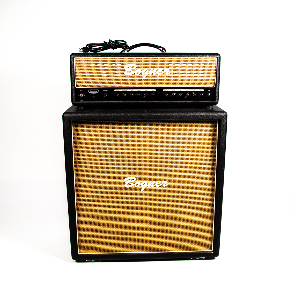 Bogner Uberschall amp head with a 4x12 cabinet