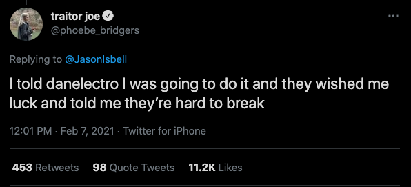 Phoebe Bridgers tweet.