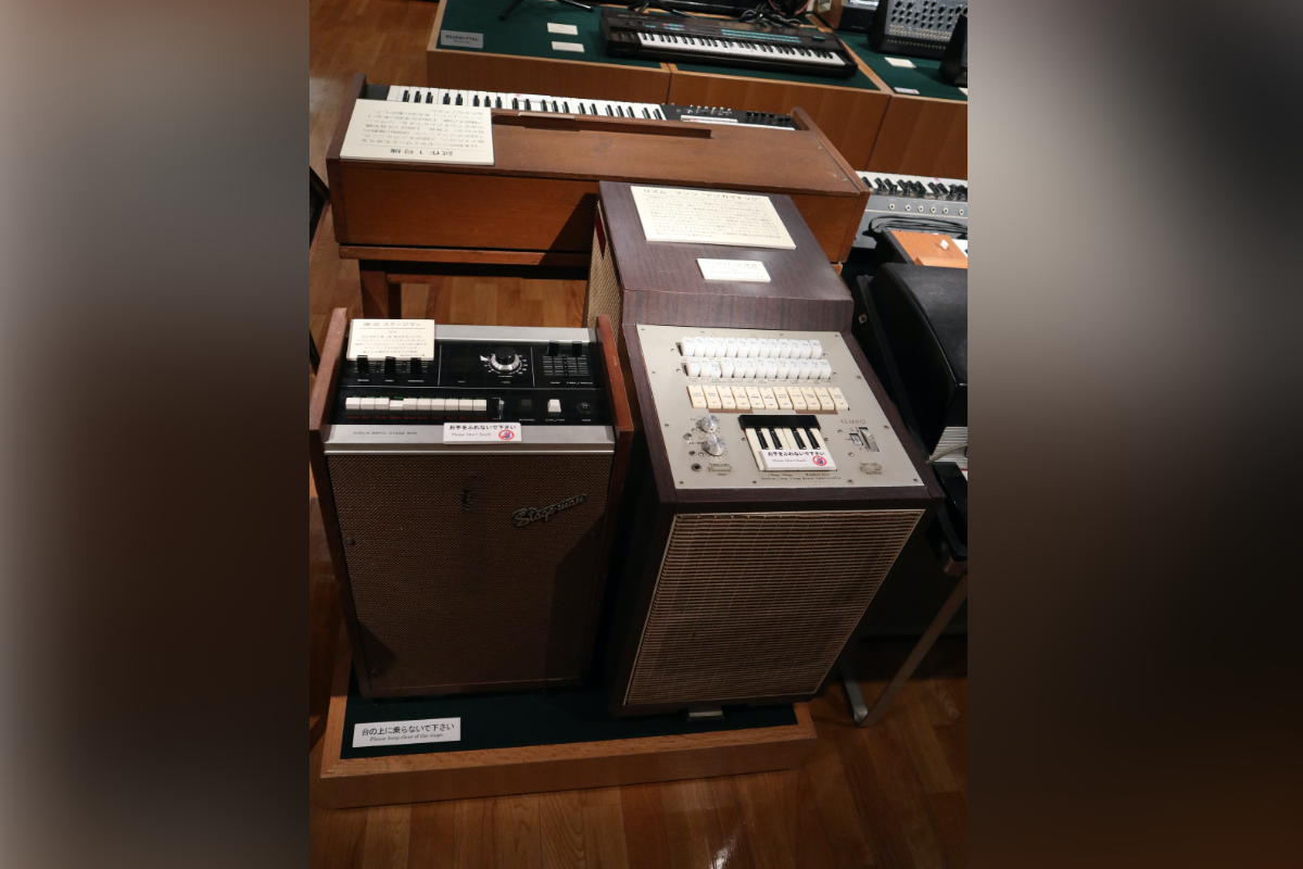 Korg Doncamatic DA-20 Rhythm Synthesizer (right) and SM20 Stage Man (left)