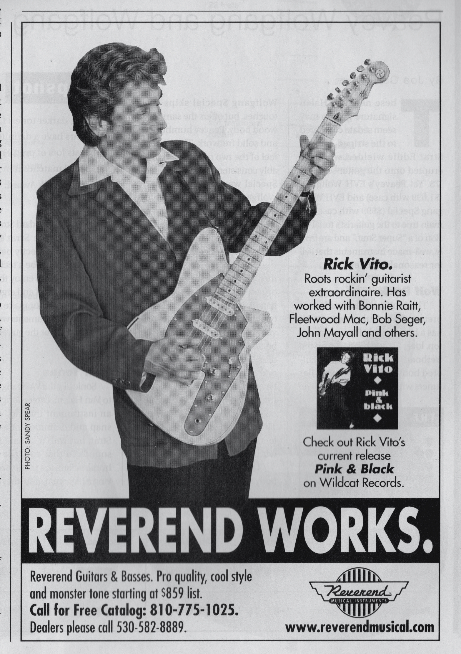 Rick Vito ad, 1999.