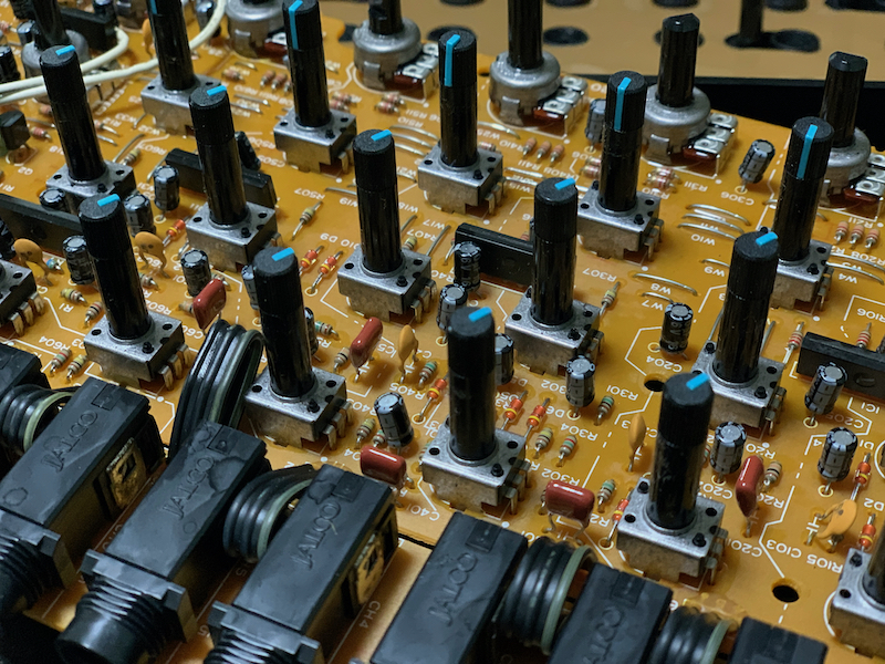 closeup of circuit board