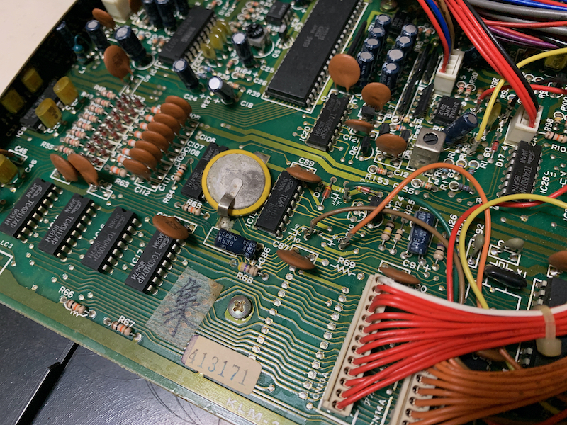 closeup of circuit board