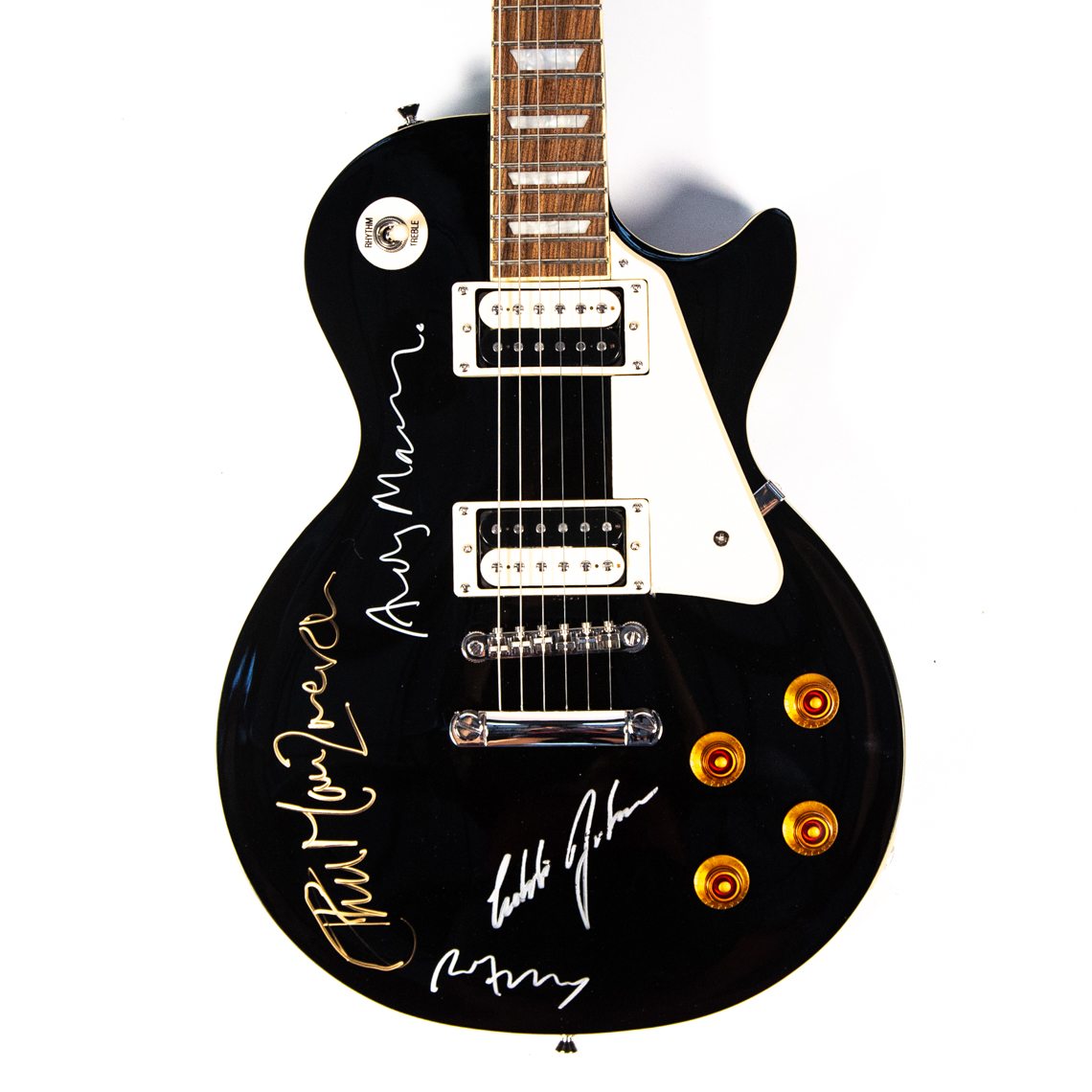 Epiphone Les Paul signed by 2019 inductees Roxy Music