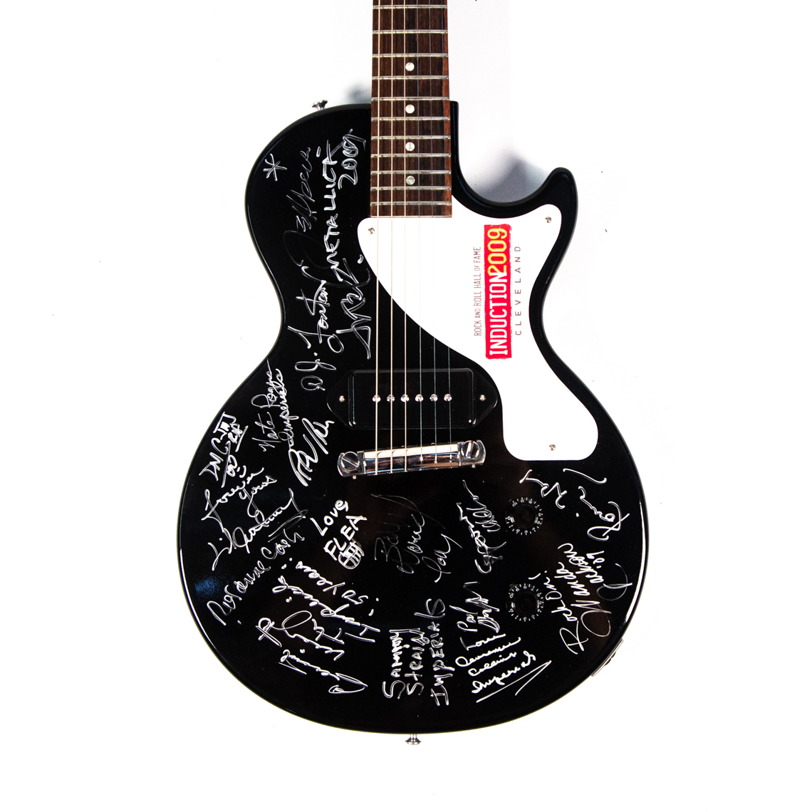 Gibson LP Jr. autographed by the 2009 ceremony's Inductees and presenters
