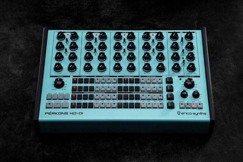 Erica Synths Pērkons HD-01 drum machine and synthesizer