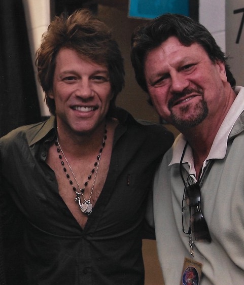 David Leach with Jon Bon Jovi.