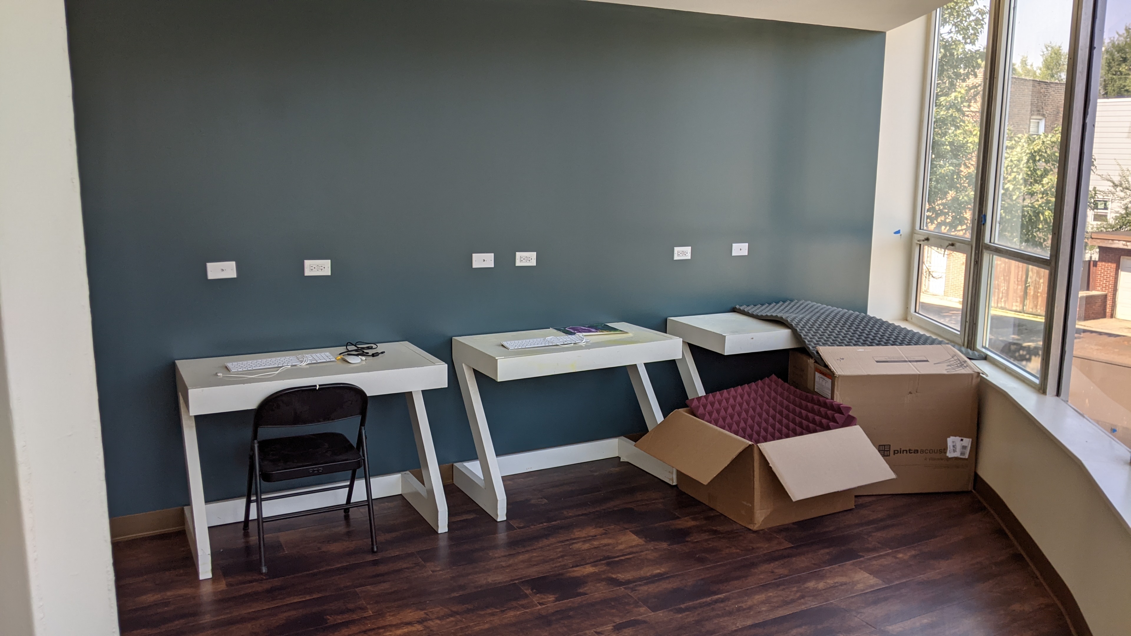 The future home to a wall of beatmaking stations.